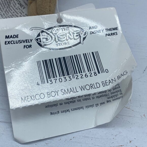 Vtg The Disney Store Its A Small World Mexico Boy Bean Bag Plush 8" Stuffed Toy - Picture 4 of 8